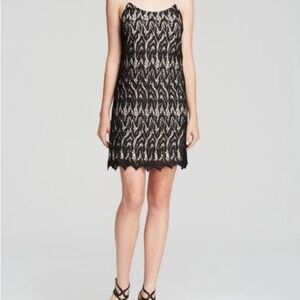 Alice & Olivia Black Nude Lace Emmie Slip Dress, Size S/P